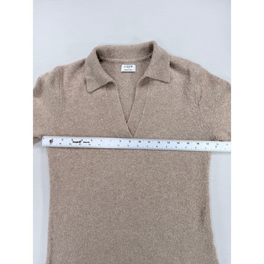 J.Crew Extra-Soft Knit Polo Sweater Tan Beige Small - Picture 5 of 7